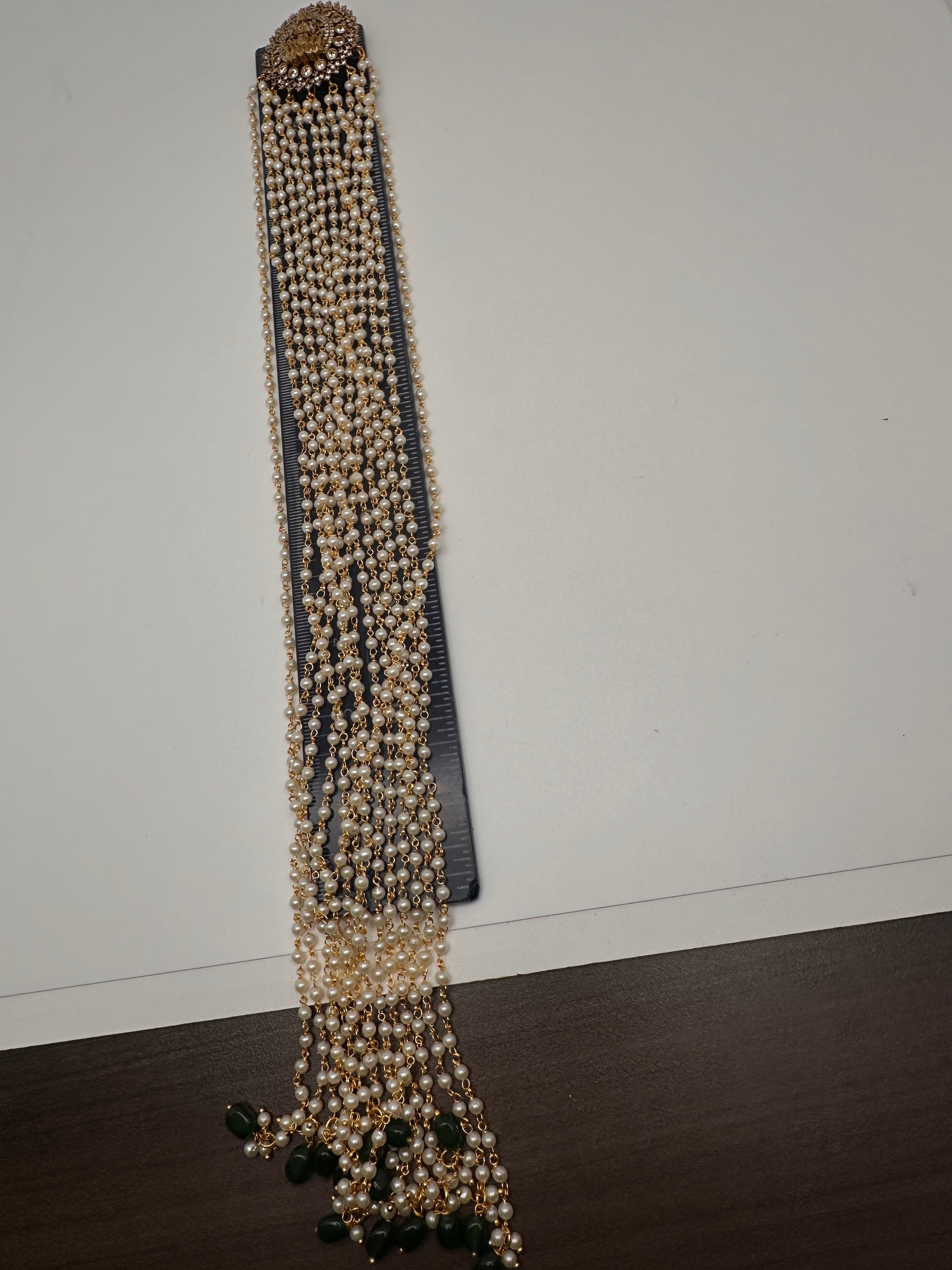 Matte Finish Kemp Goddess Lakhsmi Pearls Jada Hair Pin Choti. - 
