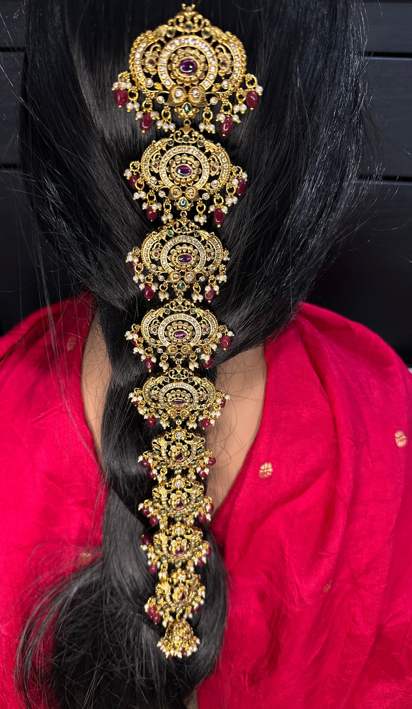 Matte Finish Kemp Jada Hair Pin Choti. - Red