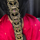 Matte Finish Kemp  Peacock Pearls Jada Hair Pin Long Choti - 