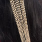 Matte Finish Kemp CZ Pearls Jada Hair Pin Choti. - 