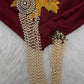 Matte Finish Kemp CZ Pearls Jada Hair Pin Choti. - 