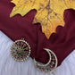 Matte Finish CZ Sun Moon Surya Chandra Hair Pin. - 