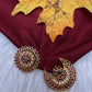 Matte Finish CZ Sun Moon Surya Chandra Hair Pin. - 