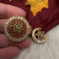 Matte Finish CZ Sun Moon Surya Chandra Hair Pin. - 