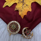 Matte Finish CZ Sun Moon Surya Chandra Hair Pin. - 