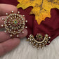 Matte Finish CZ Sun Moon Surya Chandra Hair Pin. - 