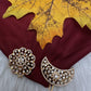 Matte Finish CZ Sun Moon Surya Chandra Hair Pin. - 