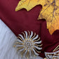 Gold Finish AD Sun Moon Surya Chandra Hair Pin. - 