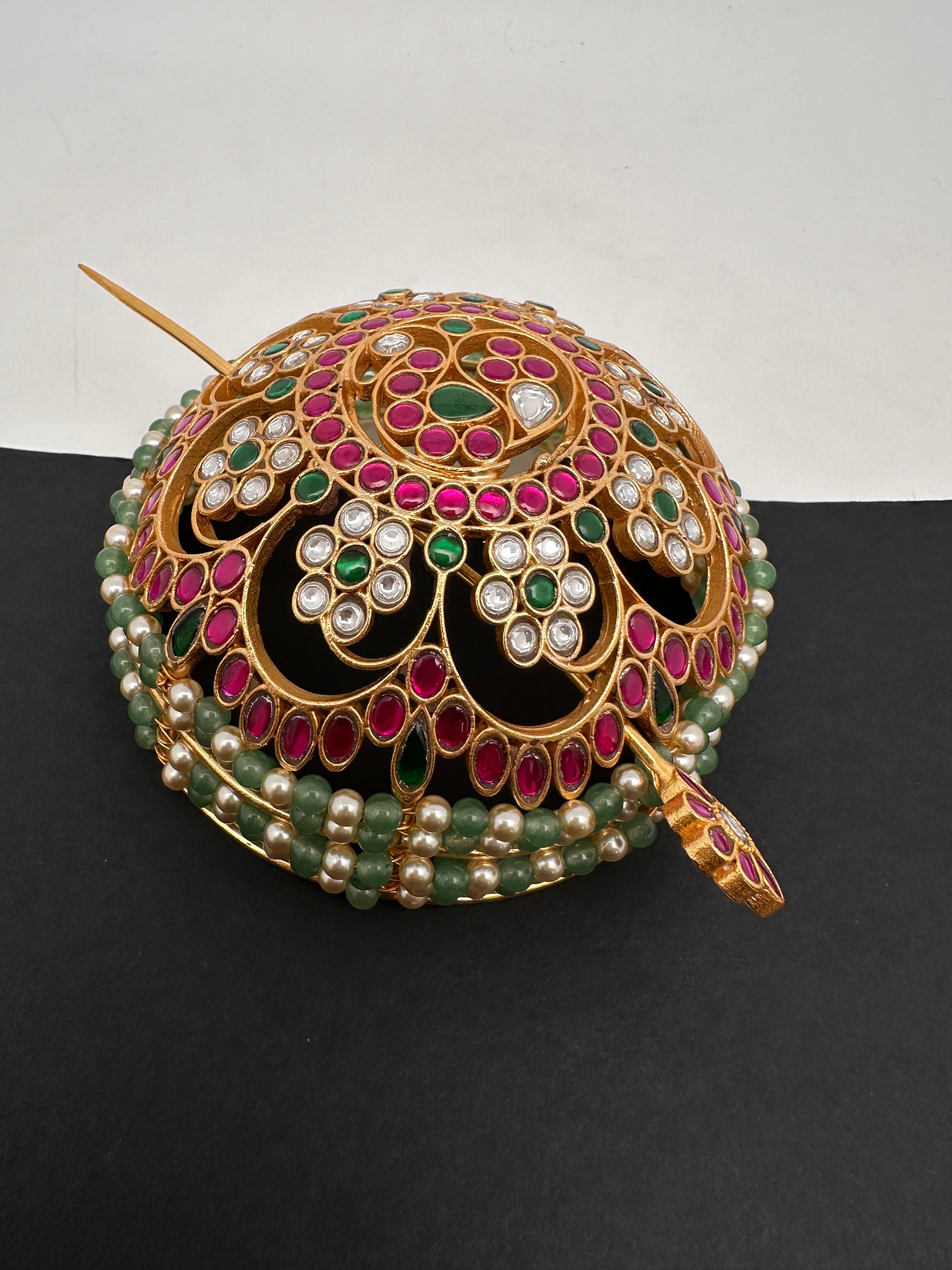 Jadau Kundan Hair Bun and Pin - 