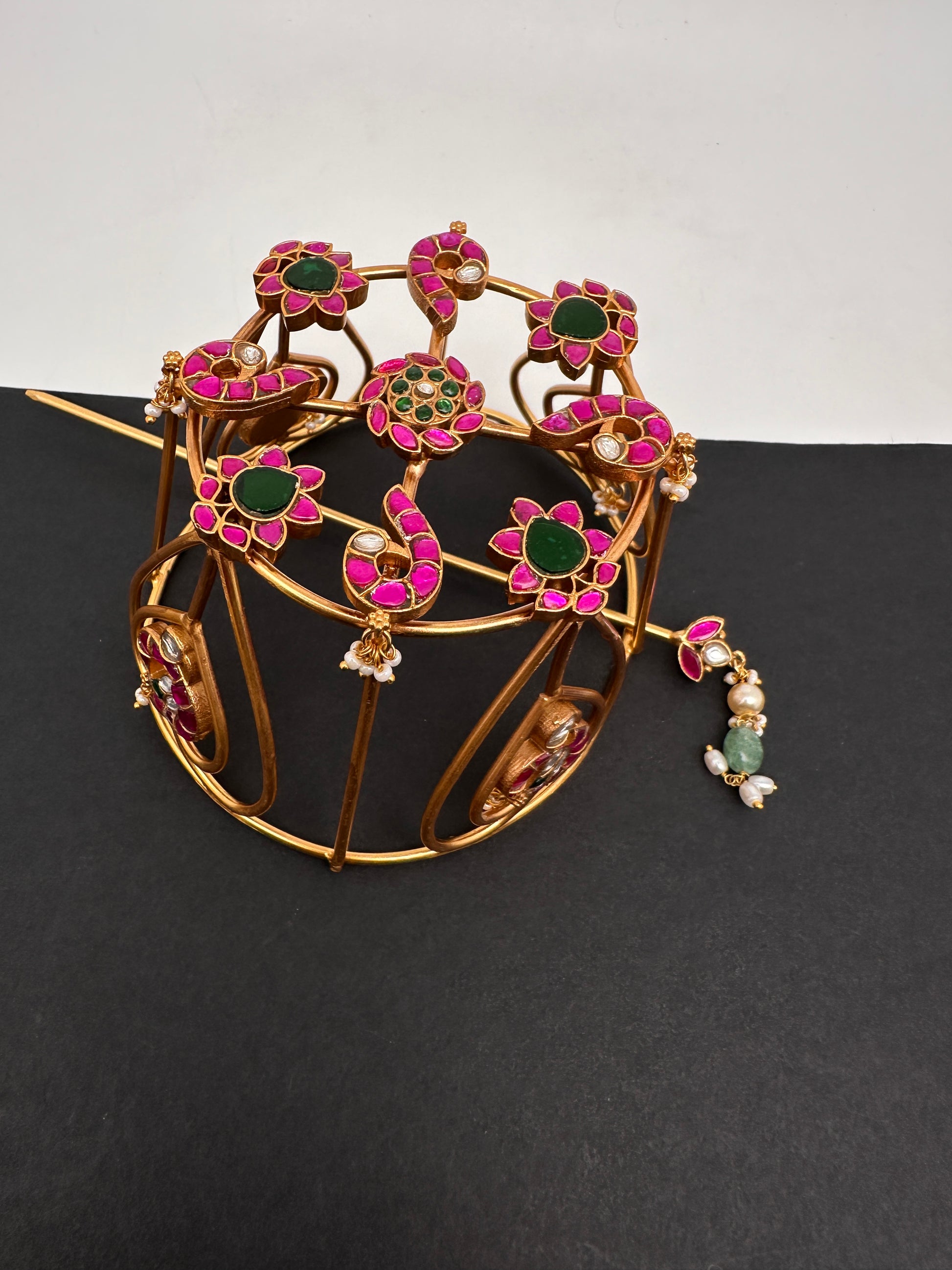 Jadau Kundan Hair Bun and Pin - 