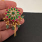 Jadau Kundan Floral Hair Bun Pin - 