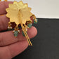Jadau Kundan Floral Hair Bun Pin - 