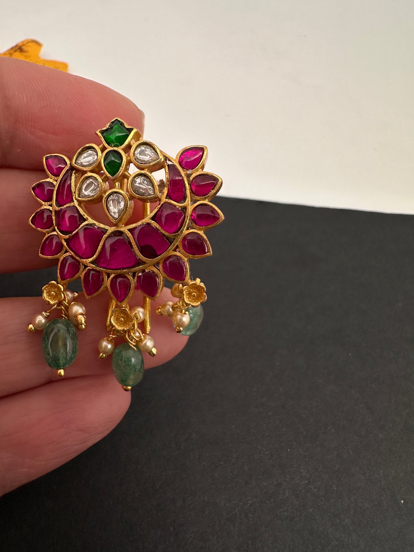 Jadau Kundan Hair Bun Pin - 