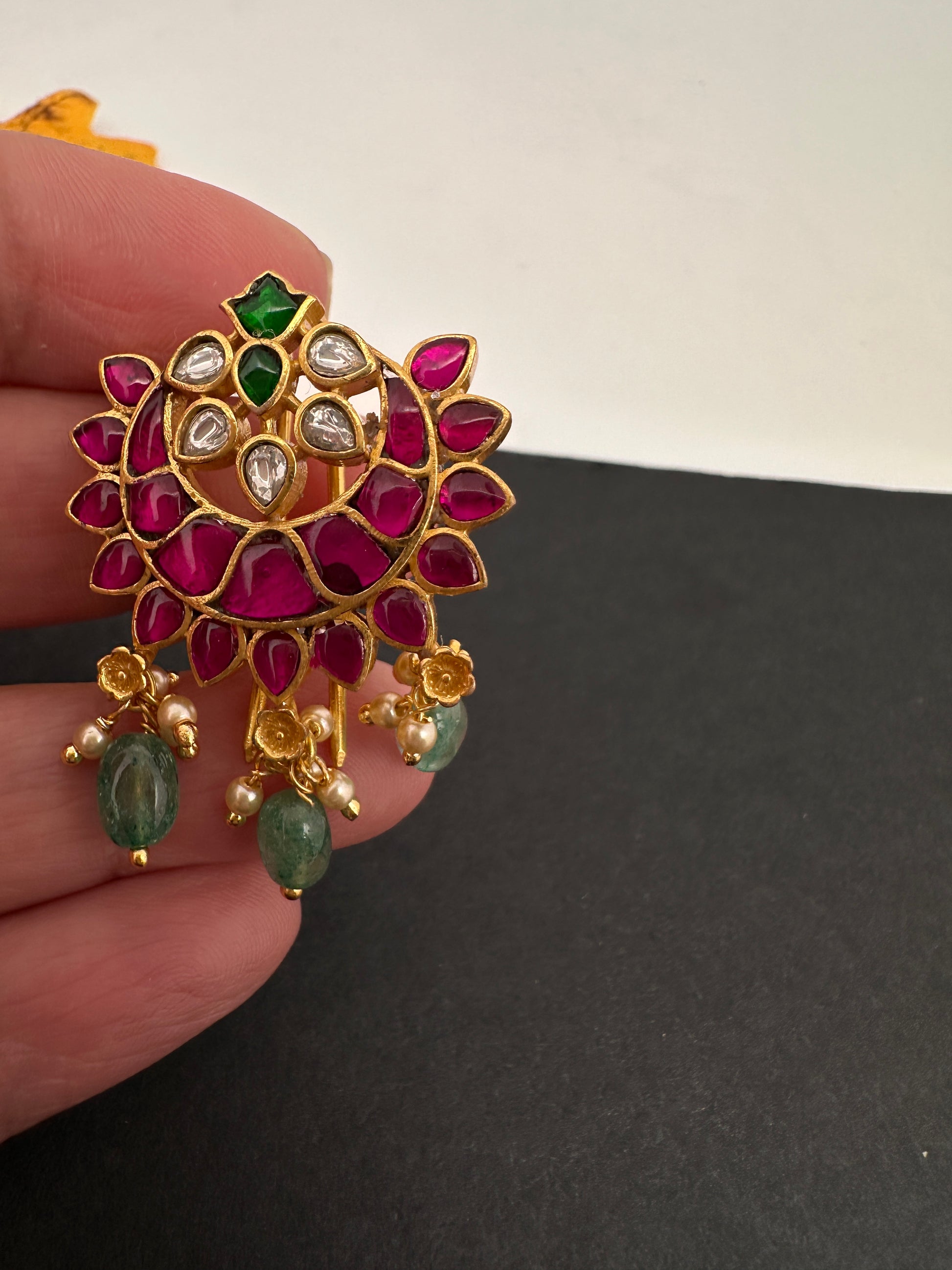 Jadau Kundan Hair Bun Pin - 
