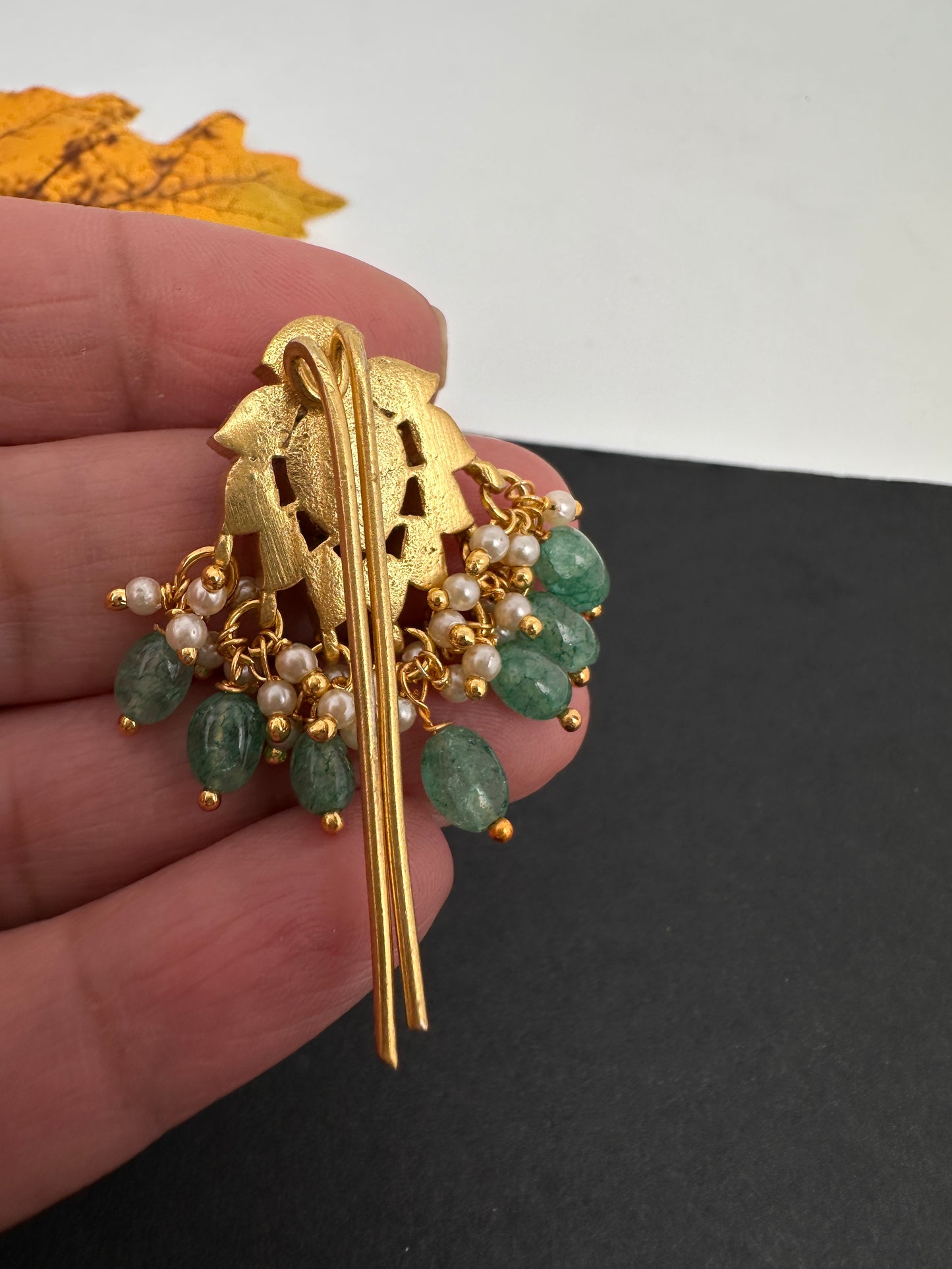 Jadau Kundan Hair Bun Pin - 