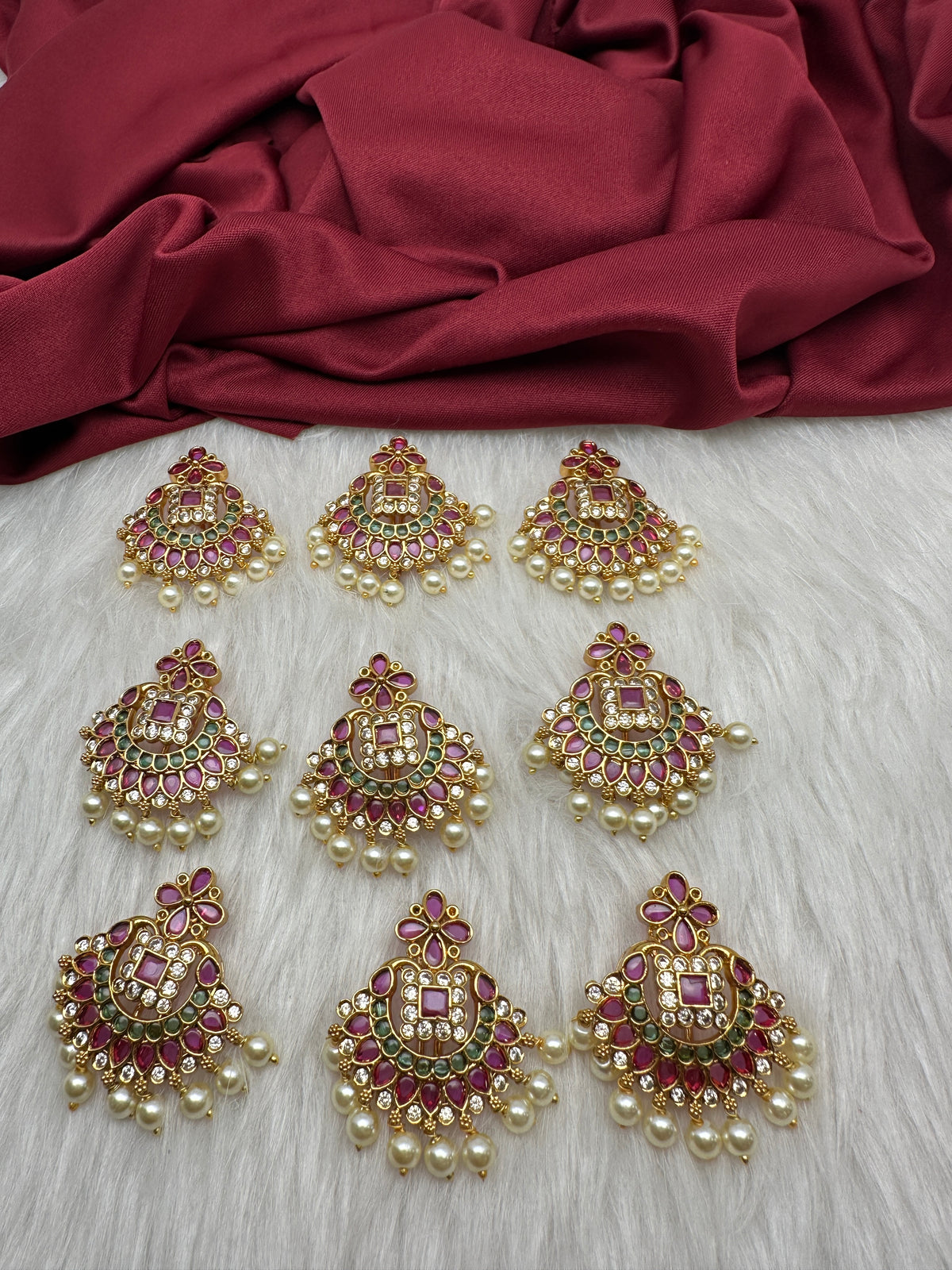 Kemp CZ Stones Jada Billa Hair Pin Set - 
