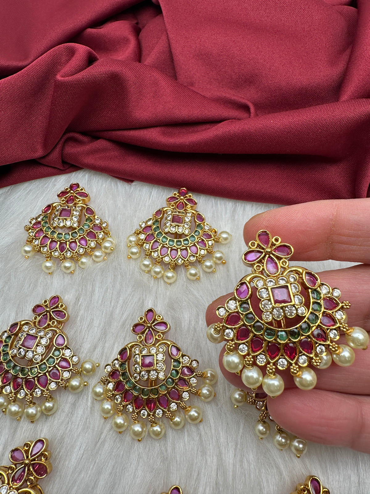 Kemp CZ Stones Jada Billa Hair Pin Set - 