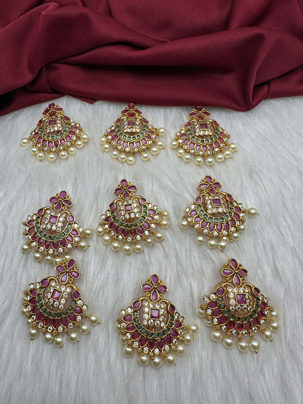 Kemp CZ Stones Jada Billa Hair Pin Set - 
