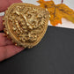Goddess Lakshmi Red Green Stone Matte Finish Kumkum Box Bharani - 