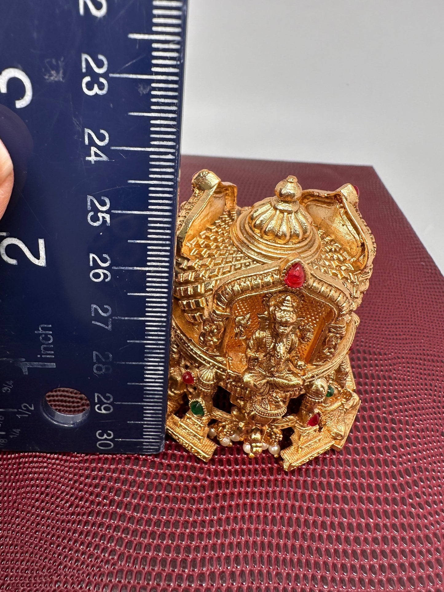 Ganesha Lakshmi Saraswati Matte Finish Kumkum Box Bharani