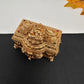 Elephant Nakshi Red Green Stone Matte Finish Kumkum Box Bharani - 