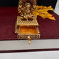 Goddess Lakshmi Nakshi Matte Finish Kumkum Box Bharani - 