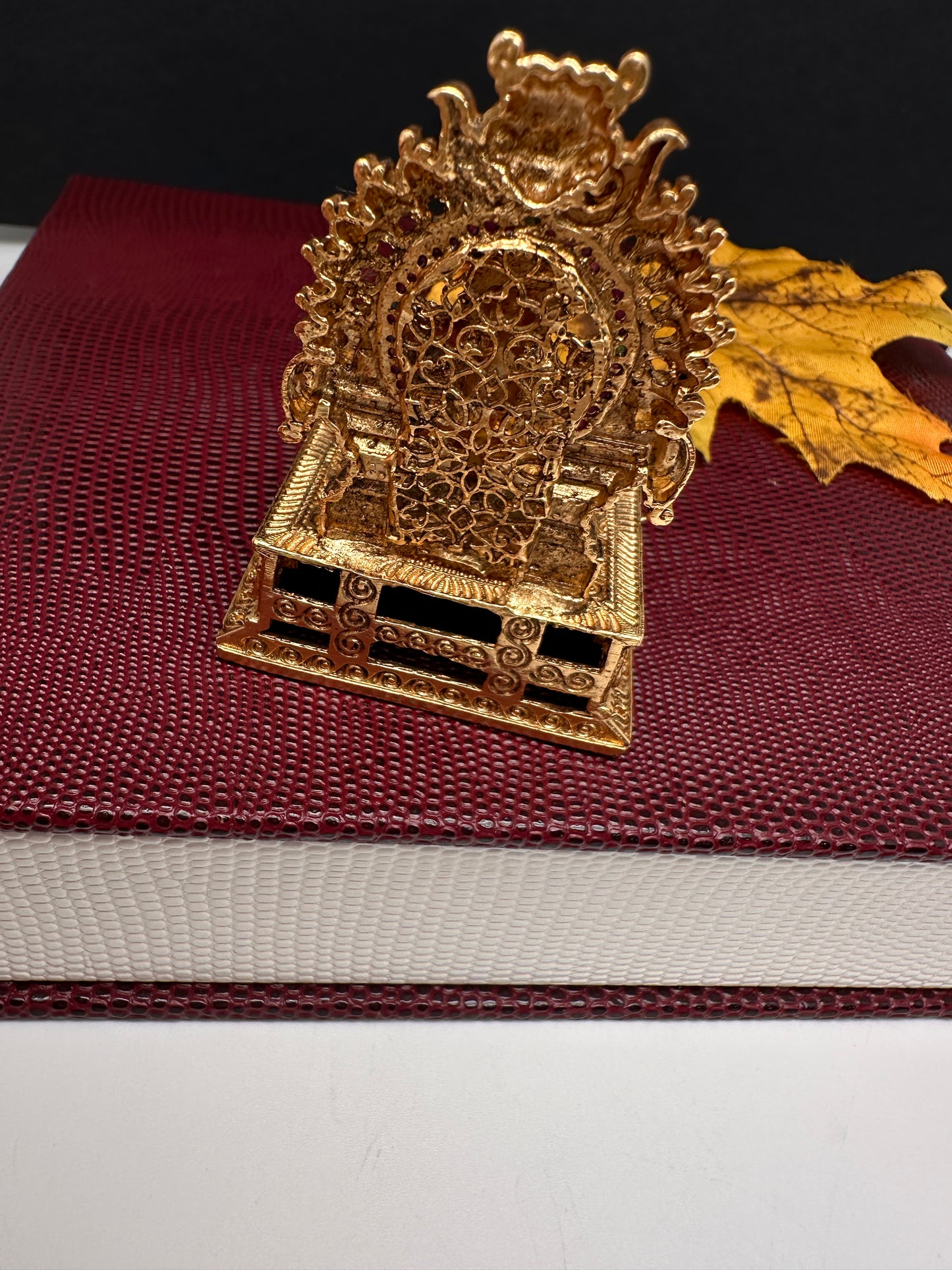 Goddess Lakshmi Nakshi Matte Finish Kumkum Box Bharani - 