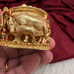 Goddess Lakshmi Cow Calf Design Nakshi Matte Finish Kumkum Box Bharani - 