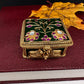 Elephant Nakshi Red Green Meenakari Work Kundan Kumkum Box Bharani - 