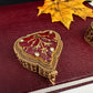 Red Meenakari Work Kundan Kumkum Box Bharani - 
