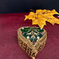 Green Meenakari Work Kundan Kumkum Box Bharani - 