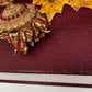 Elephant Nakshi Red Green Stone Matte Finish Kumkum Box Bharani - 