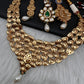 Kundan Green Stone Bridal Necklace comes with Earrings and Mang Tika