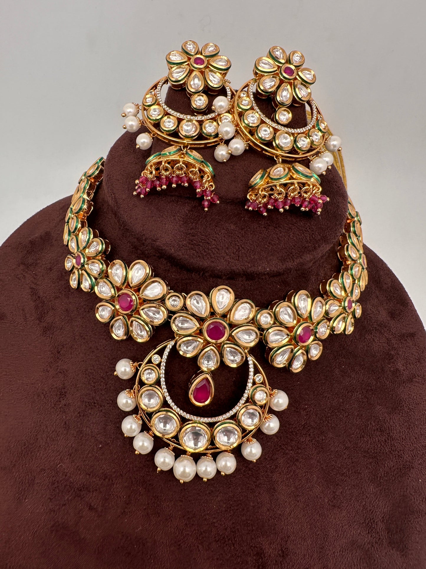 Kundan Chandbali Flexible Choker Necklace