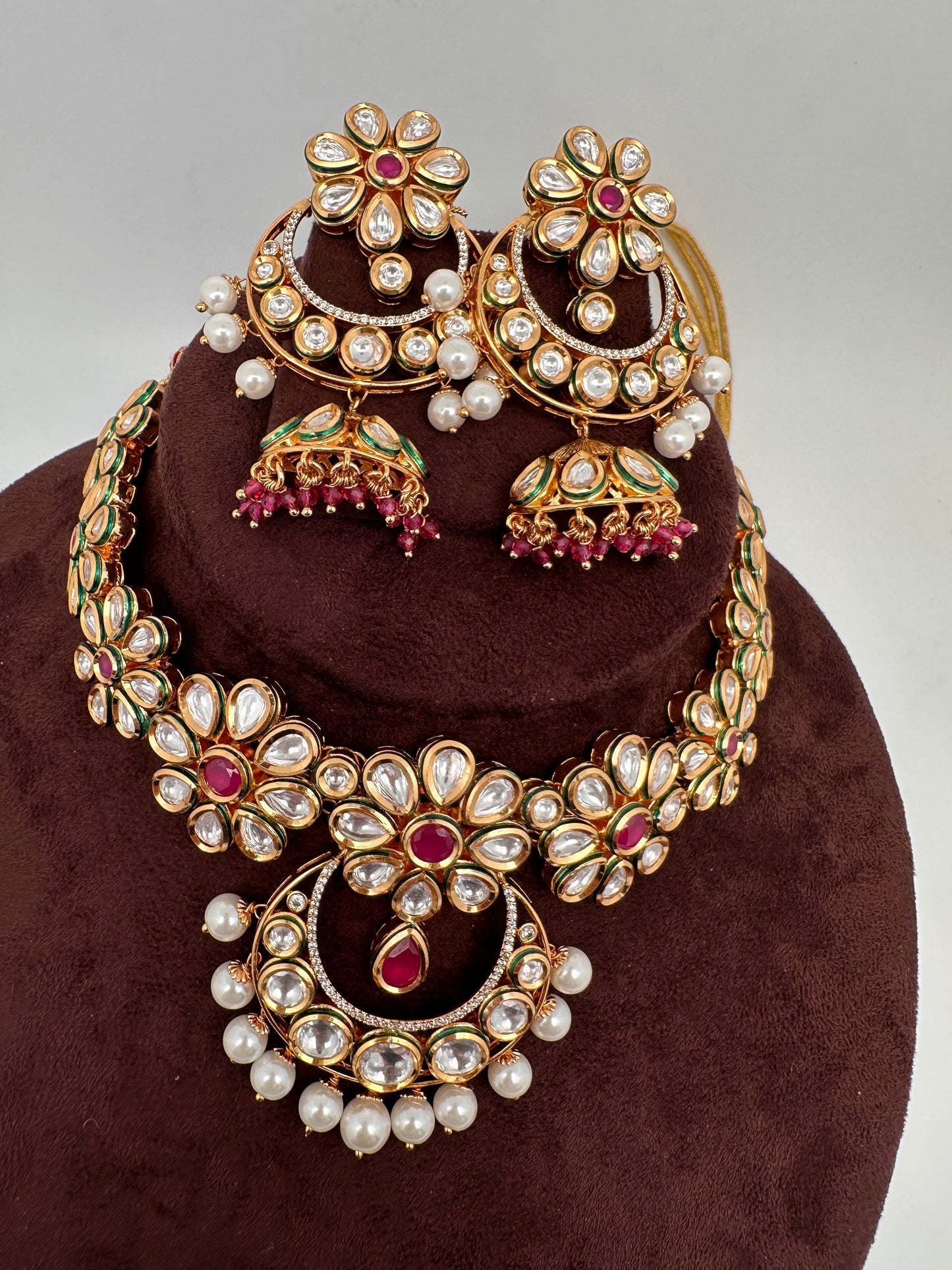 Kundan Chandbali Flexible Choker Necklace