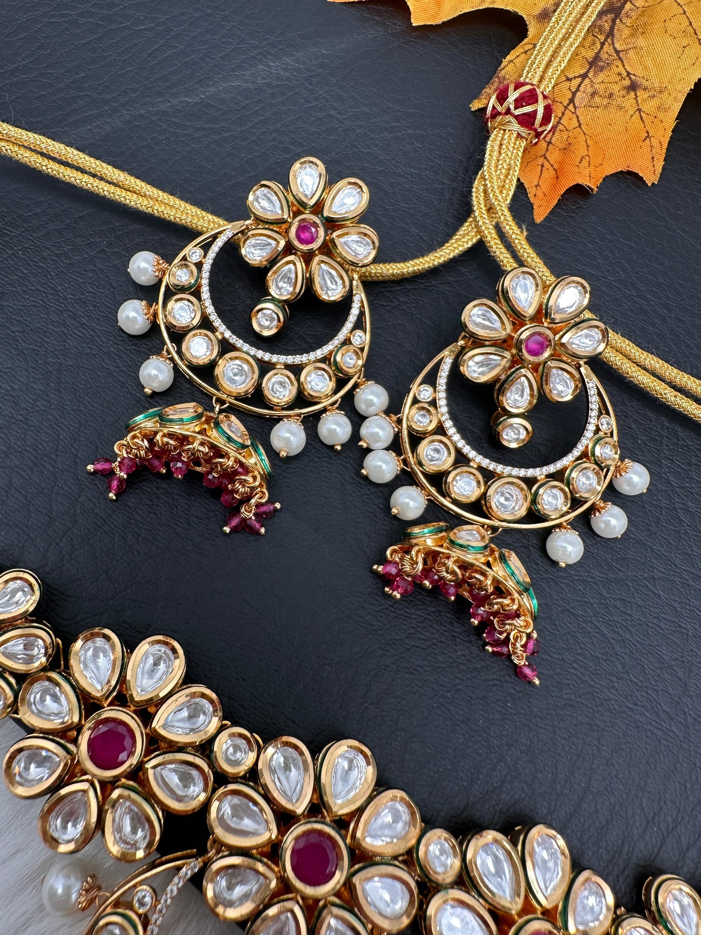 Kundan Chandbali Flexible Choker Necklace