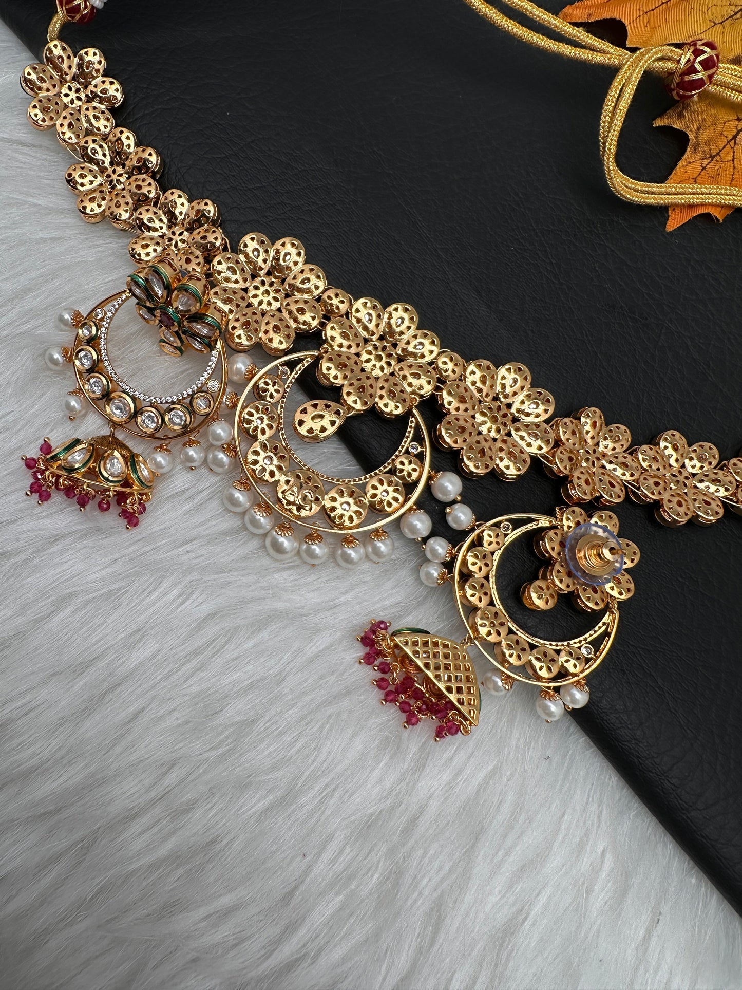 Kundan Chandbali Flexible Choker Necklace