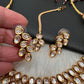 Kundan Dainty Necklace comes with Earrings and Mang Tika