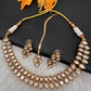 Kundan Dainty Necklace comes with Earrings and Mang Tika