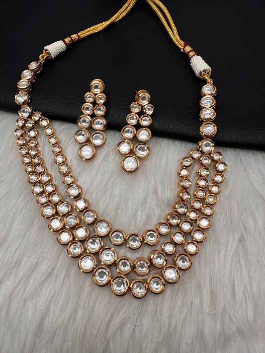 Kundan Multi Layer Elegant Necklace