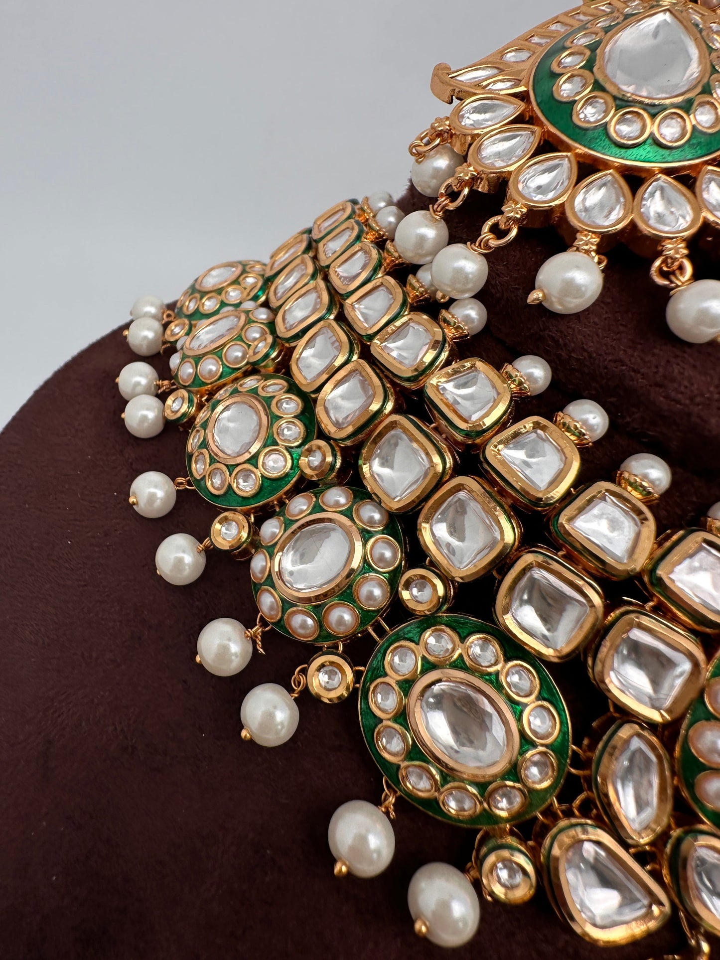 Kundan Moissanite Green Choker Necklace