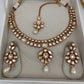 Kundan Statement Necklace comes with Earrings and Mang Tika