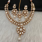 Kundan Statement Necklace comes with Earrings and Mang Tika