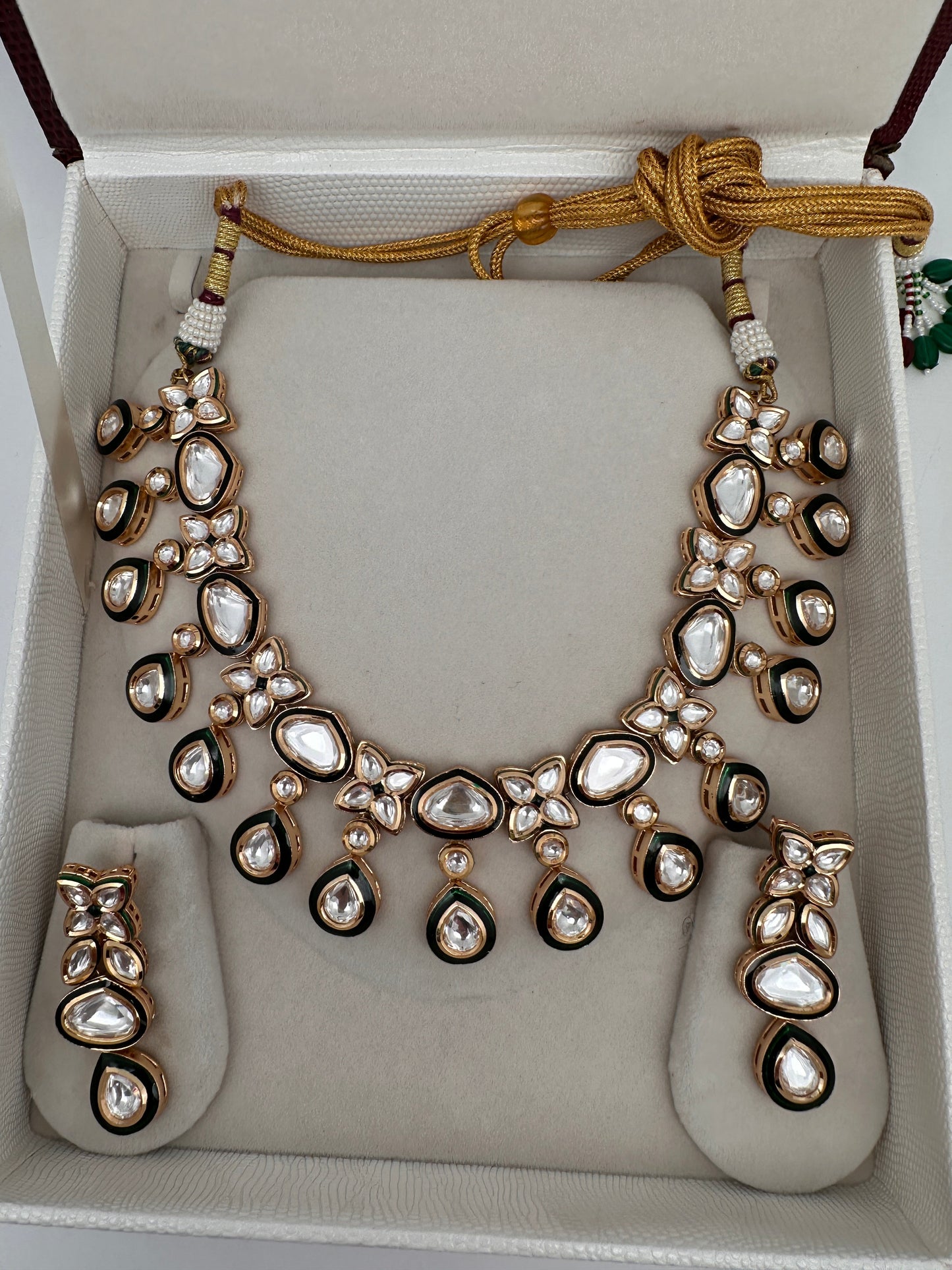Kundan Green Statement Necklace