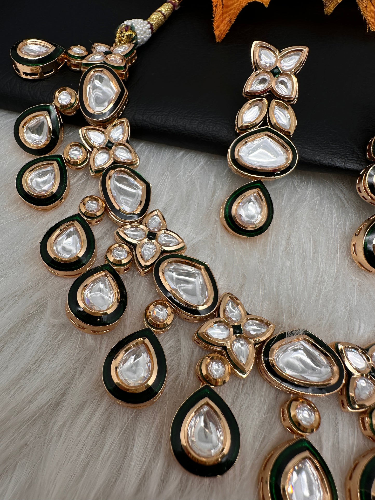 Kundan Green Statement Necklace