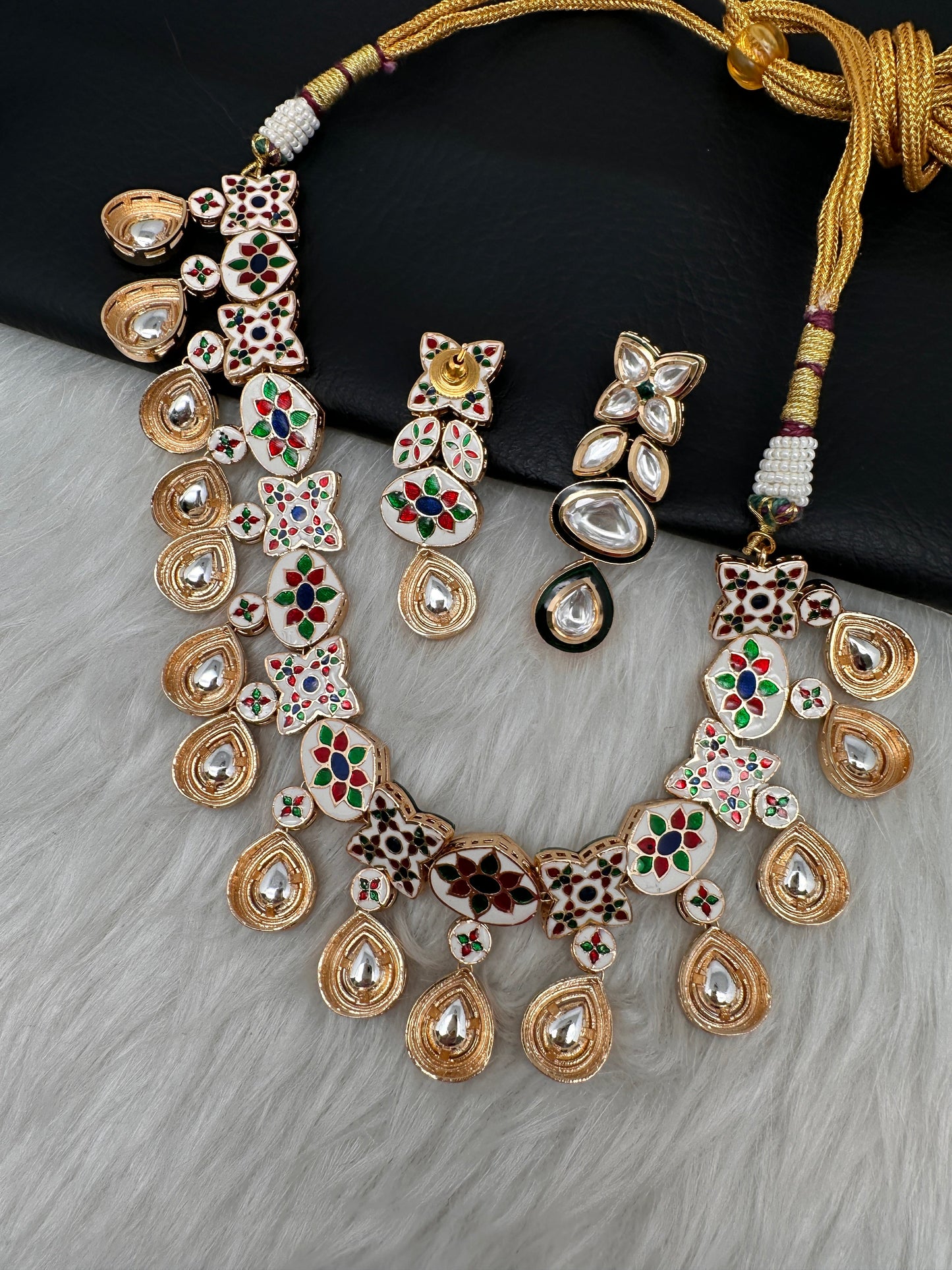 Kundan Green Statement Necklace