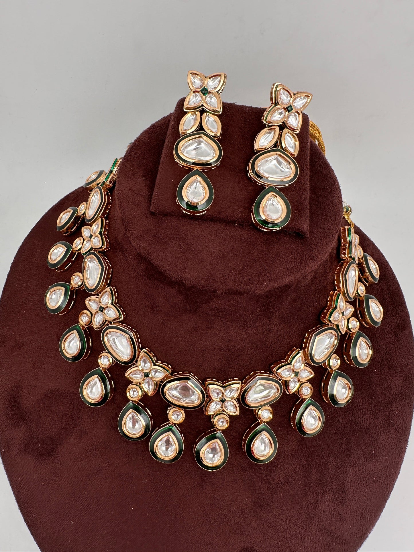 Kundan Green Statement Necklace