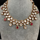 Kundan Red Neckline Necklace