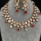 Kundan Red Neckline Necklace