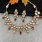 Kundan Red Neckline Necklace